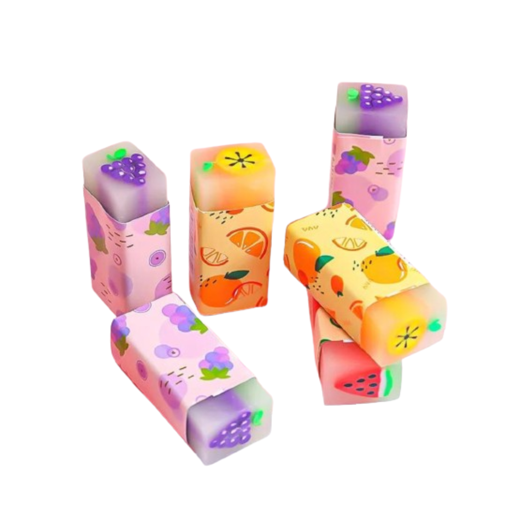 Kawaii Fruit Erasers